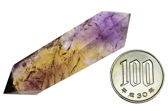 希少なボリビア産の天然アメトリン(Ametrine)。紫と黄の混じり合い方が絶妙。(その10)