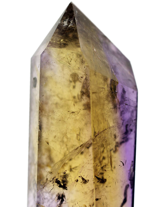 希少なボリビア産の天然アメトリン(Ametrine)。紫と黄の混じり合い方が絶妙。(その2)