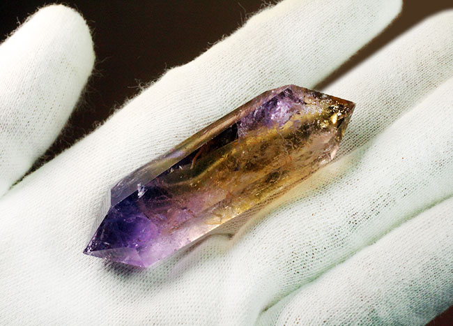希少なボリビア産の天然アメトリン(Ametrine)。紫と黄の混じり合い方が絶妙。(その5)