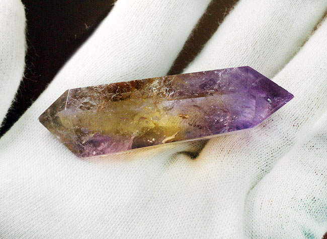 希少なボリビア産の天然アメトリン(Ametrine)。紫と黄の混じり合い方が絶妙。(その6)