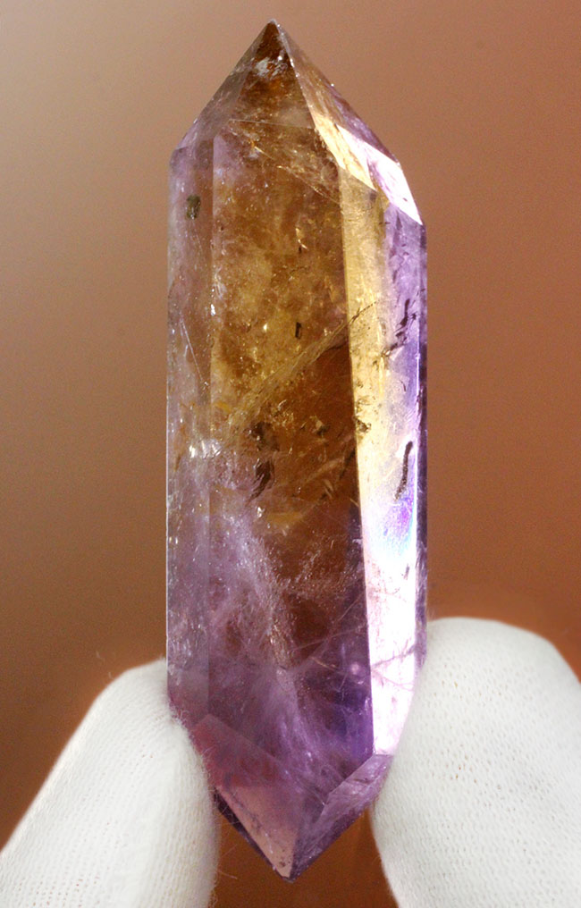 希少なボリビア産の天然アメトリン(Ametrine)。紫と黄の混じり合い方が絶妙。(その9)