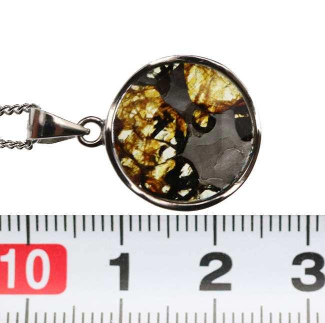 両面楽しめる！石鉄隕石、セリコパラサイトを使ったペンダントトップ