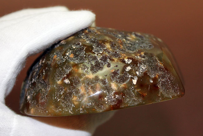 グレイッシュブルーが渋い、大きな岩石のボール。迫力のブラジル産メノウ（Agate）（その7）