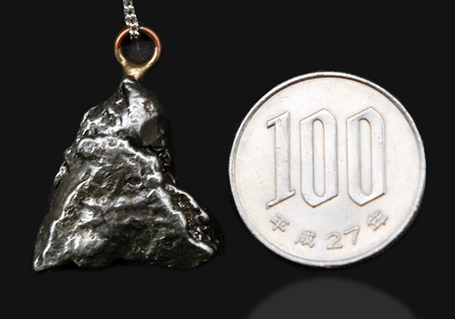 世界的に知られた鉄隕石、カンポ・デル・シエロ（Campo del Cielo）を使ったペンダントトップ（シルバーチェーン、高級ジュエリーケース付き）（その6）