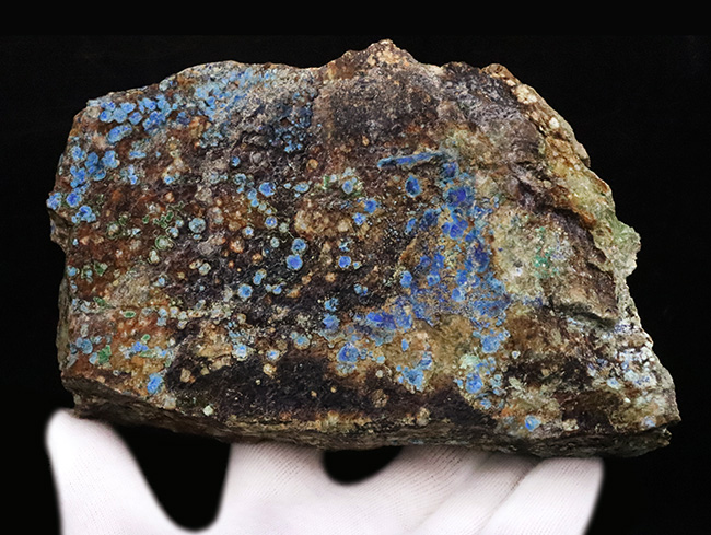自然産状を色濃く残すビッグサイズ標本！メキシコ・チワワ州産 アズライト（Azurite・藍銅鉱）原石（その1）