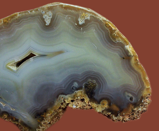 20センチ、1200グラムオーバー!美しいグレイッシュブルーを呈するブラジル産メノウ(Agate)(その2)