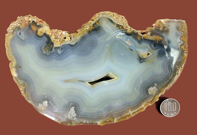 20センチ、1200グラムオーバー!美しいグレイッシュブルーを呈するブラジル産メノウ(Agate)(その8)