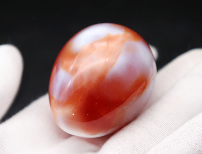 見ているだけで活力が湧いてきそうな濃い赤を呈するカーネリアン、紅玉髄（Carnelian）のカボション（その4）