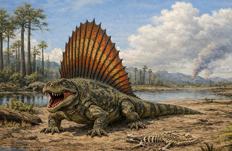 でぃめとろ 希少！ペルム紀オクラホマ州産肉食単弓類、ディメトロドン（Dimetrodon