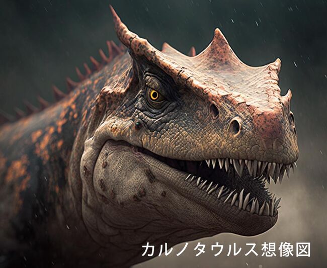 カルノタウルスの頭部の写真（想像図）