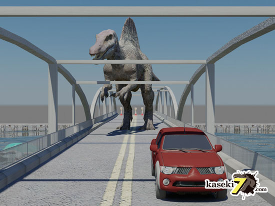 典型的モデルサイズ!スピノサウルス歯化石(Spinosaurus)(その4)