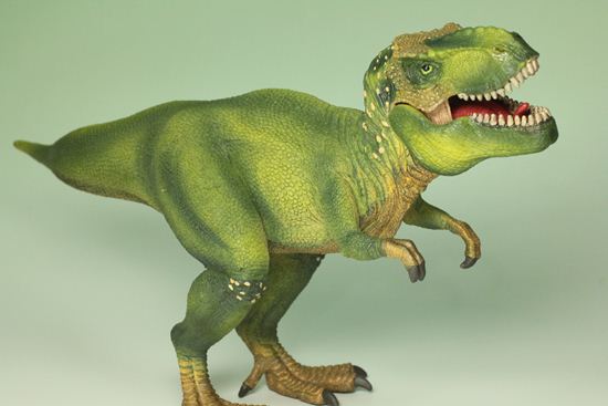 ティラノサウルス恐竜フィギュア(アゴ可動式)本物化石1個付き)(その12)