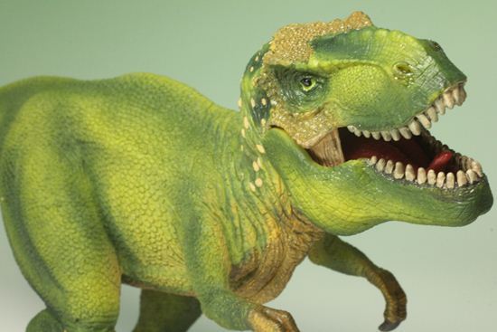 ティラノサウルス恐竜フィギュア（アゴ可動式）本物化石1個付き）（その16）