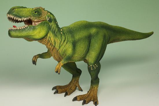 ティラノサウルスとトリケラトプス恐竜フィギュア2体セット（本物化石1個付き）（その10）