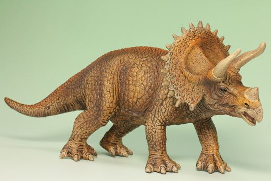 ティラノサウルスとトリケラトプス恐竜フィギュア2体セット（本物化石1個付き）（その12）