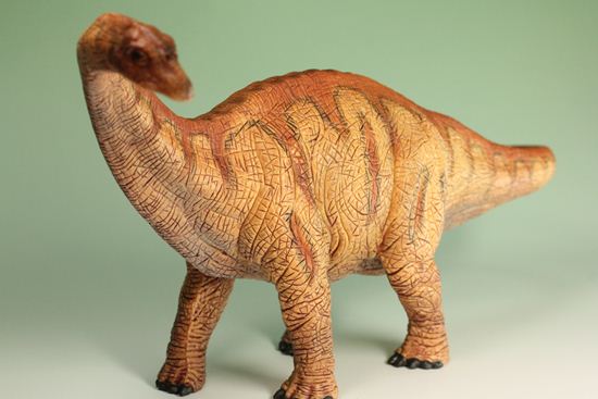 草食恐竜の代表格！アパトサウルス恐竜フィギュア（本物化石1個付き） / 【ot284】（その5）