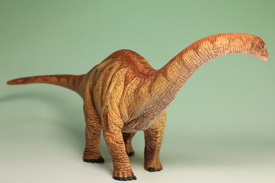 草食恐竜の代表格！アパトサウルス恐竜フィギュア（本物化石1個付き） / 【ot284】（その8）