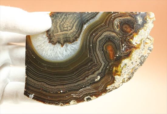 縞状の層が美しい鉱物メノウ（その8）