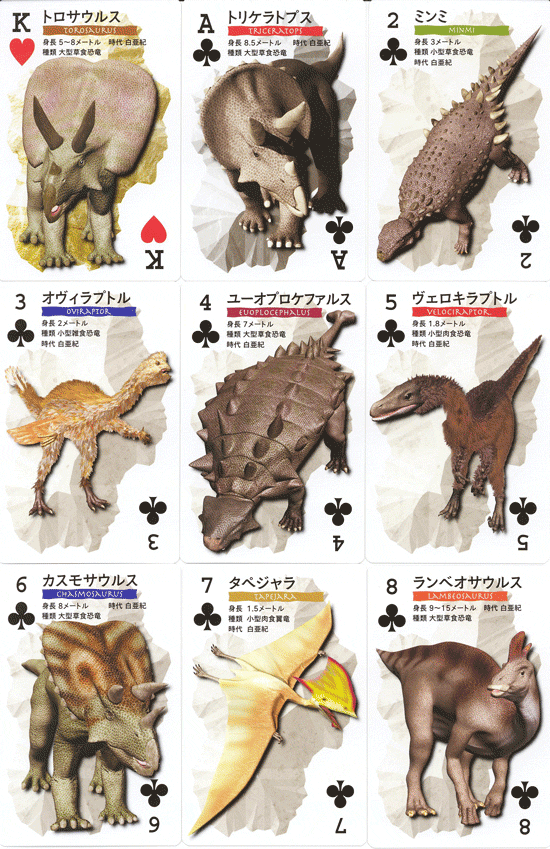 恐竜トランプ(+本物化石1個付き) ティラノサウルスをはじめ、全カード違う恐竜(その5)
