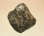 どこかの星の地殻に起源があるとされるユークライト。良質の溶融表皮を備えたキャメルドゥンガ（Camel Donga）隕石