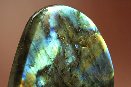 青×黄色の遊色現る！鉱物、ラブラドライト(Labradorite)（その11）