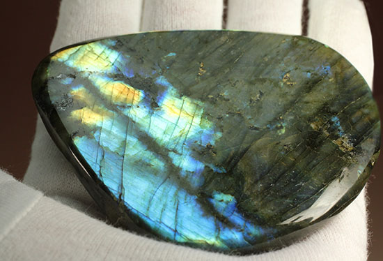 青×黄色の遊色現る！鉱物、ラブラドライト(Labradorite)（その7）