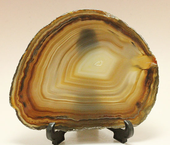 透明度高い！縞状模様のメノウスライス標本(Agate)（その2）