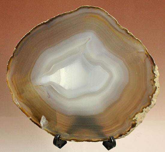 光にかざすと色調が変わる、鉱物メノウの大判標本(Agate)(その1)