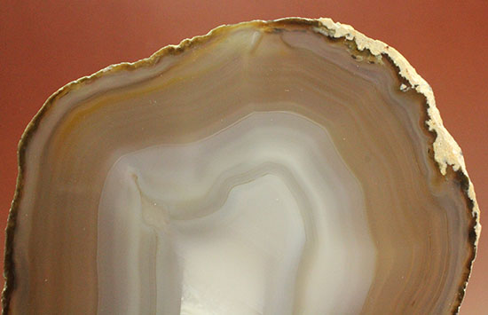 光にかざすと色調が変わる、鉱物メノウの大判標本(Agate)（その12）