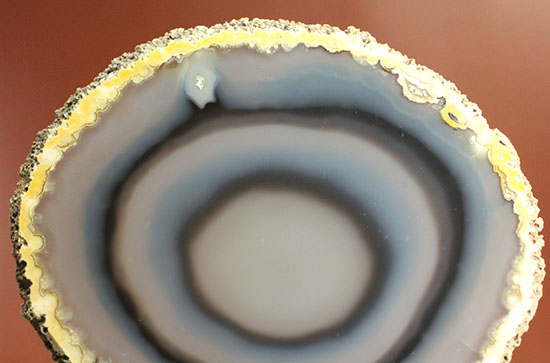 同心円状の構造がクッキリ！シャープな印象の鉱物メノウプレート(Agate)（その2）