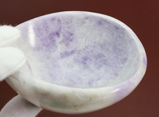 紫色のマーブル模様が気品高い、鉱物メノウ小鉢型（その6）