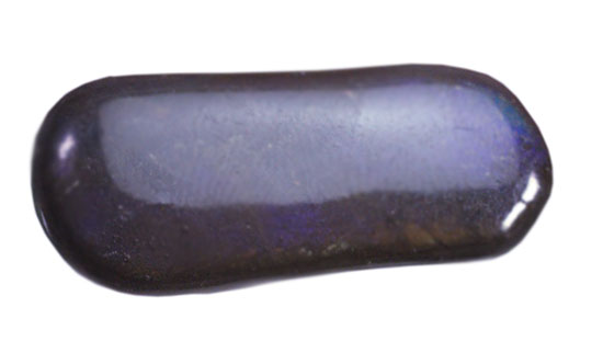 丸みを帯びた青色アンモライト、白亜紀カナダアルバータ州産(Ammolite)（その1）