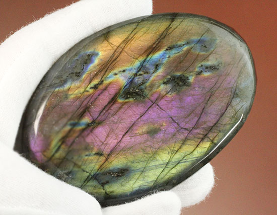 希少色、紫色を堪能できる、大きな鉱物ラブラドライト(Labradorite)(その4)