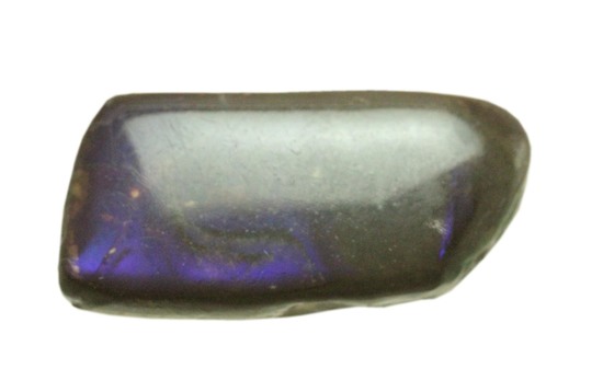 深い青と紫色が美しい、ドロップ型アンモライト化石(Ammolite)（その1）
