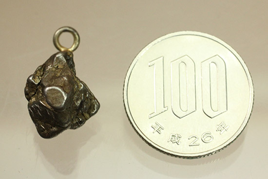 最近話題のカンポ・デル・シエロ隕石をペンダントトップにしました。（長さ調節可の革紐付き）（その9）