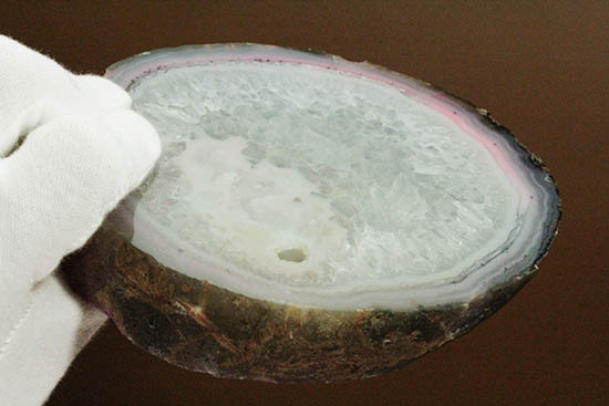 中の結晶がキラキラ！６５０グラムの鉱物メノウ標本をサービスプライスで。(Agate)（その7）