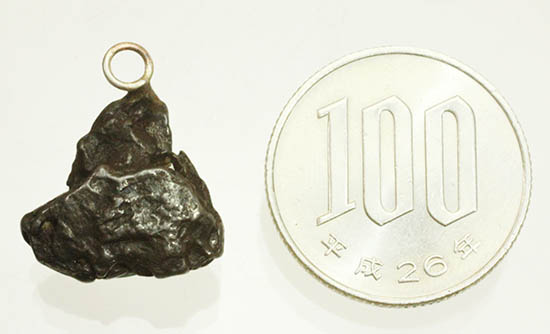 巨大隕石で知られる、アルゼンチンのカンポ・デル・シエロ隕石のペンダントトップ（高級ジュエリーケース、革紐付き）（その10）