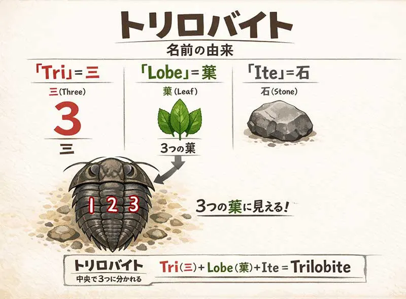 三葉虫名前の由来