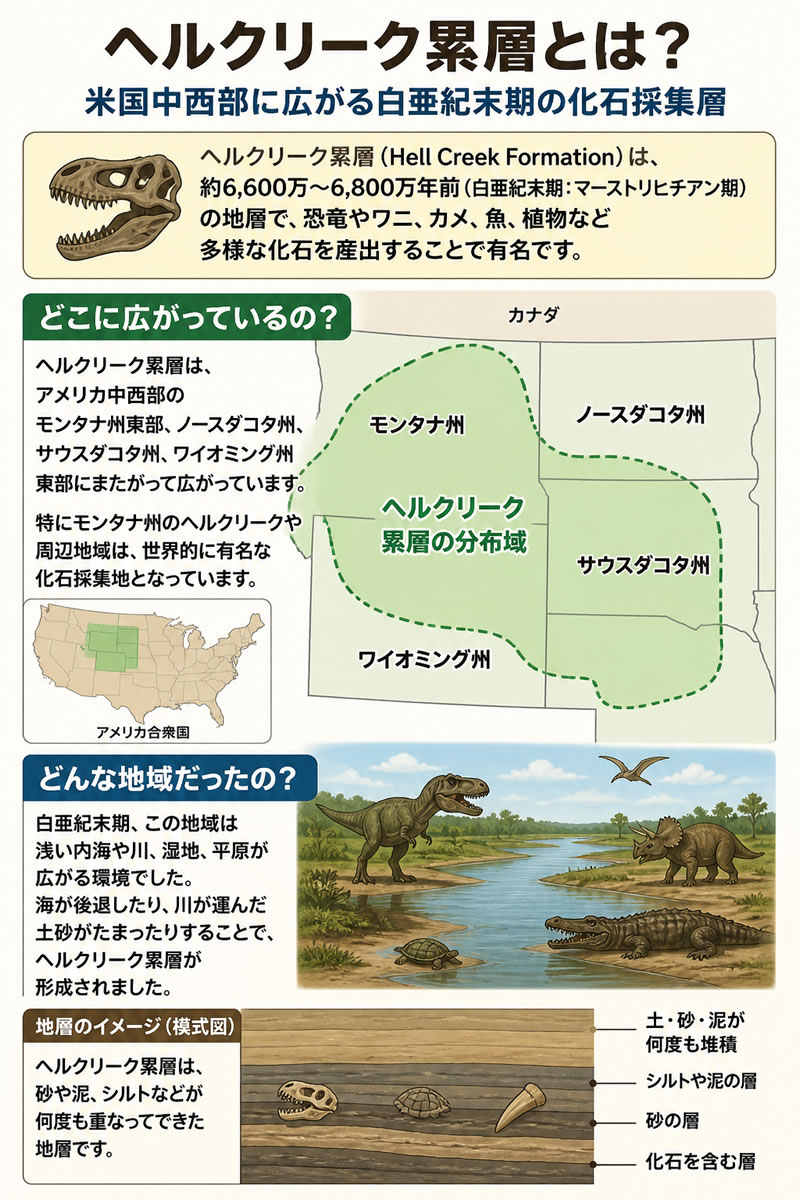 ヘルクリーク累層の解説図