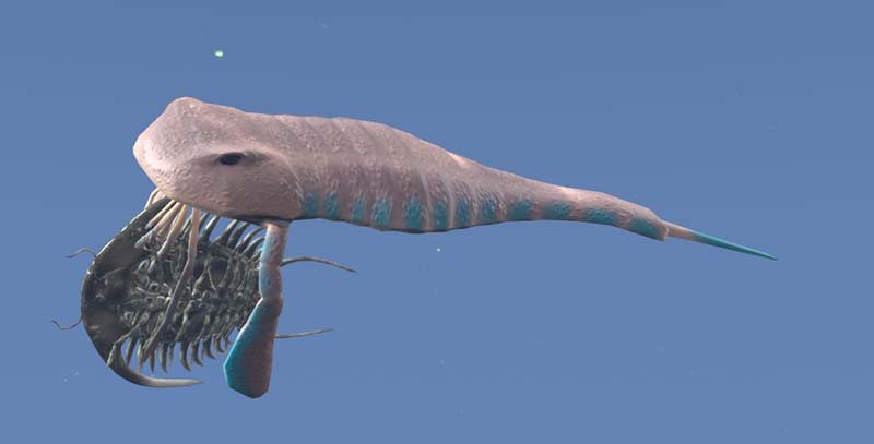 三葉虫とウミサソリ