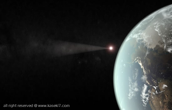 地球に接近する隕石