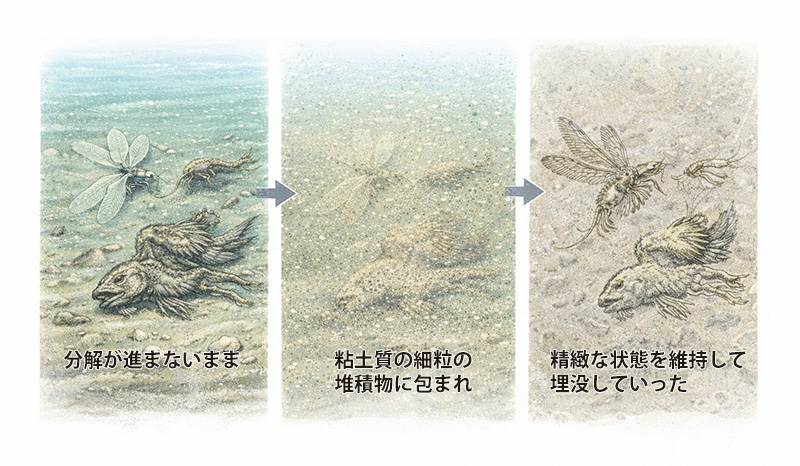 微細石灰泥による保存プロセス